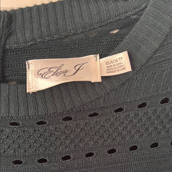 Eliza J Green Fit and Flare Long Sleeve Dress - Picture 2 of 3